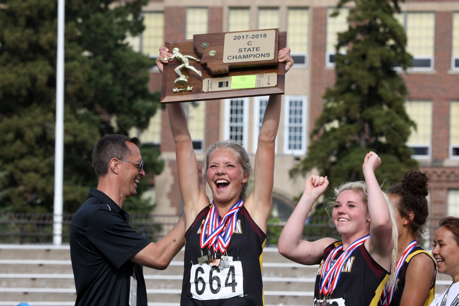 Class C Girls track and field - Manhattan Christian Eagles